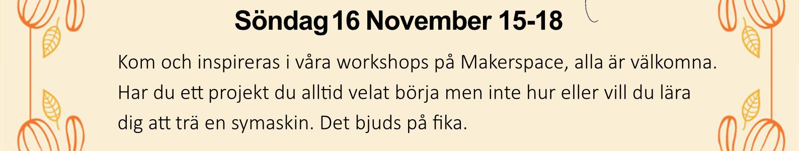 16 November – Sysöndag